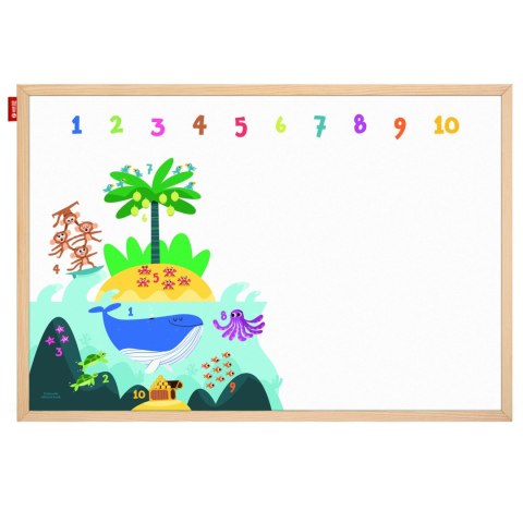 Tablica edukacyjna MemoBe, WHITEBOARDGAME: Numbers adventure!, nadruk CYFERKI, rama drewniana, 200x100 cm MTM200100.CY01.01.51 MemoBe Tablica edukacyjna MemoBe, WHITEBOARDGAME: Numbers adventure!, nadruk CYFERKI, rama drewniana, 200x100 cm MTM200100.CY01.01.51 MemoBe