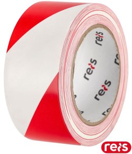 Taśma ostrzegawcza czerwono-biała 50mm x 33m REIS samoprzylepna TASO-WRG CW Reis