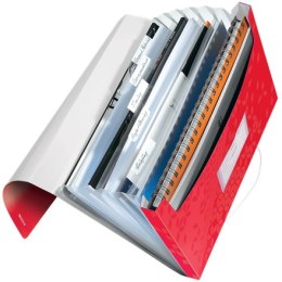 Teczka z 6 przegródkami PP Leitz WOW, czerwona 45890026 Leitz
