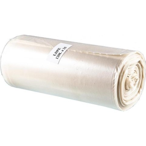Worki LDPE 120l bezbarwne 25 sztuk 24912 transparentne przezroczyste Noname Worki LDPE 120l bezbarwne 25 sztuk 24912 transparentne przezroczyste Noname