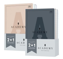 Zeszyt A5 60k. linia 90g. (3 szt.) ACADEMY Hybrid mix INTERDRUK Interdruk