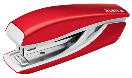 Zszywacz Mini metalowy Leitz WOW, czerwony, 10 lat gwarancji, 10 kartek 55281026 Leitz Zszywacz Mini metalowy Leitz WOW, czerwony, 10 lat gwarancji, 10 kartek 55281026 Leitz