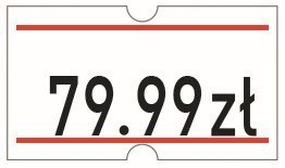 Etykiety cenowe w rolce do metkownicy jednorzędowej Meto 21x12 mm, biało-czerwone opakowanie 6 rolek M30014357 Meto Etykiety cenowe w rolce do metkownicy jednorzędowej Meto 21x12 mm, biało-czerwone opakowanie 6 rolek M30014357 Meto