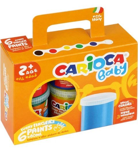 Farba tempera do malowania palcami 6kl 80ml CARIOCA BABY 170-2275 SALE OD 2 LAT Carioca Farba tempera do malowania palcami 6kl 80ml CARIOCA BABY 170-2275 SALE OD 2 LAT Carioca
