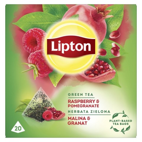 Herbata LIPTON PIRAMID MALINA i GRANAT (20 saszetek) zielona Lipton Herbata LIPTON PIRAMID MALINA i GRANAT (20 saszetek) zielona Lipton