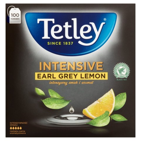 Herbata TETLEY INTENSIVE EARL GREY LEMON czarna 100 saszetek z zawieszką Tetley Herbata TETLEY INTENSIVE EARL GREY LEMON czarna 100 saszetek z zawieszką Tetley