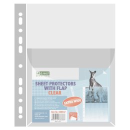 Koszulki krystaliczna poszerzana z klapką A4 170mic., w folii (10szt) D.RECT 009842 D.Rect