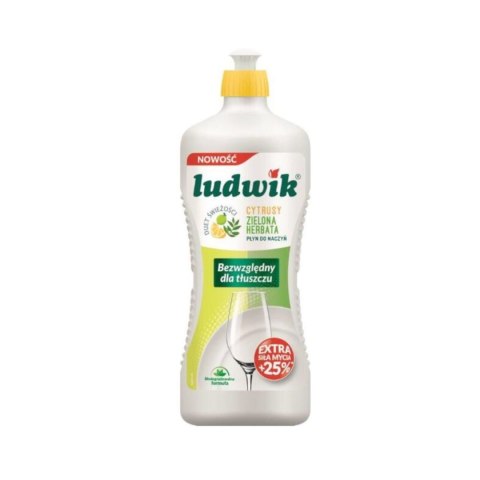 LUDWIK Płyn do mycia naczyń 450g Cytryna plus Zielona herbata 28379 Ludwik LUDWIK Płyn do mycia naczyń 450g Cytryna plus Zielona herbata 28379 Ludwik