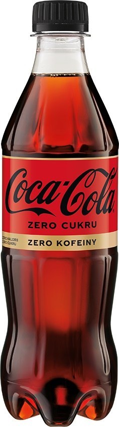 Napój COCA COLA ZERO bez kofeiny 0.5L butelka PET Coca Cola Napój COCA COLA ZERO bez kofeiny 0.5L butelka PET Coca Cola