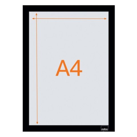 Samoprzylepna, magnetyczna ramka Nobo na plakat (2 szt.), A4, srebrna Kensington