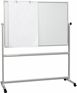 Tablica suchościeralno-magnetyczna ceramiczna obrotowo-jezdna biała 180 x 120 cm, TOS1218P3 GTO 2x3 2x3