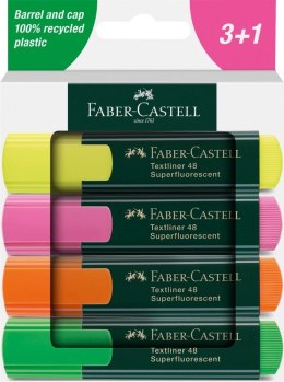 Zakreślacz 1548 4 Kol. Neonowe opakowanie Kartonowe Faber-castell Faber-Castell