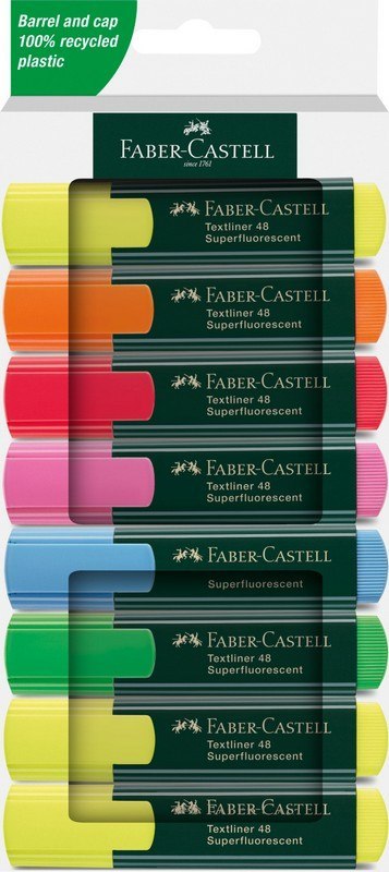 Zakreślacz 1548 8 Kol. Neonowych opakowanie Kartonowe Faber-castell Faber-Castell Zakreślacz 1548 8 Kol. Neonowych opakowanie Kartonowe Faber-castell Faber-Castell