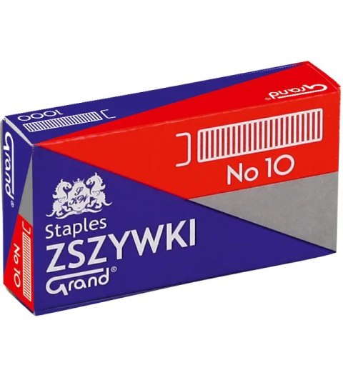 Zszywki nr 10 GRAND 1 op. x 1000sztuk 110-1389 Zszywki nr 10 GRAND 1 op. x 1000sztuk 110-1389