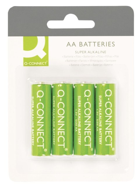 Baterie super-alkaliczne AA, LR06, 1,5V, 4szt., typu Q-CONNECT KF00489 Q-Connect