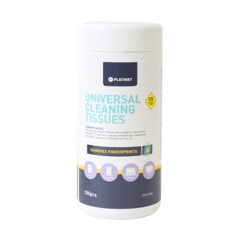 Chusteczki do czyszczenia plastików, szkła i obudów PLATINET PFS5855 100szt Platinet