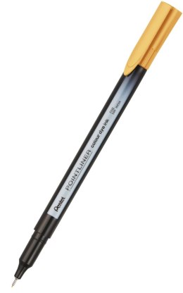 Cienkopis pointliner colour, ciemnożółty z tuszem na bazie wody, S40-Y PENTEL Pentel