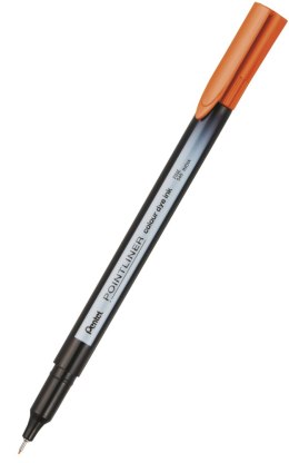 Cienkopis pointliner colour, pomarańczowy z tuszem na bazie wody, S40-F PENTEL Pentel