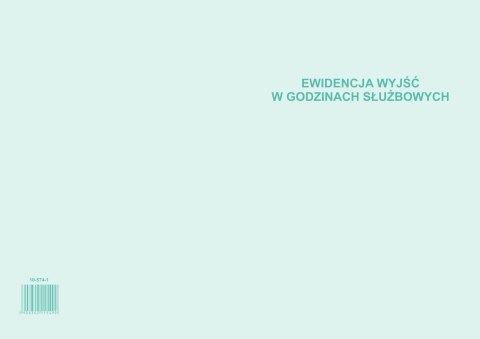 574-1 Ewidencja wyjść w godz.służbowych MICHALCZYK I PROKOP A4 32str. Michalczyk i Prokop 574-1 Ewidencja wyjść w godz.służbowych MICHALCZYK I PROKOP A4 32str. Michalczyk i Prokop