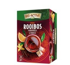 Herbata BIG-ACTIVE Rooibos pomarańcza i wanilia 20t czerwona BIG-ACTIVE