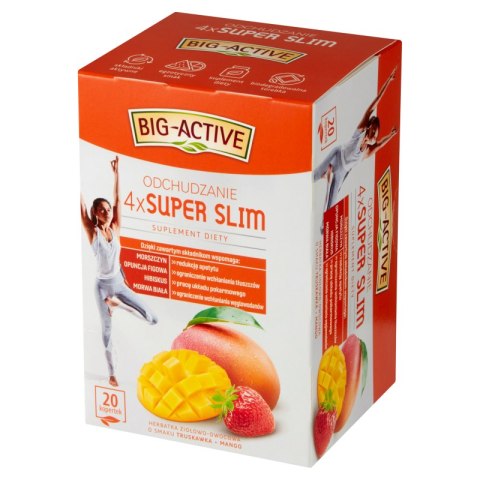 Herbata BIG-ACTIVE Suplement Diety 4x Super Slim 20x2g truskawka i mango Big-Active