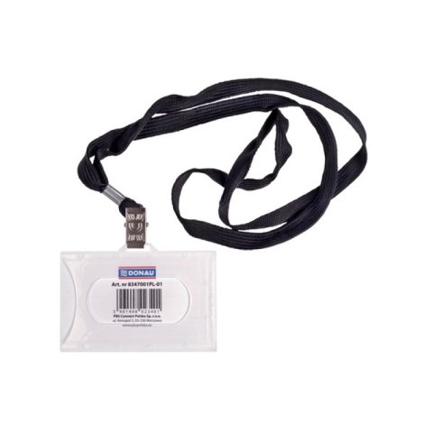 Identyfikator z czarną taśmą 88*55 DONAU 8347001PL-01 Donau