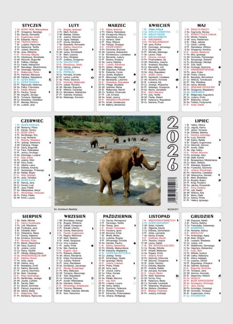 Kalendarz plakietka BESKIDY 25x35 cm mix wzorów Beskidy