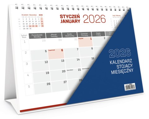 Kalendarz stojący miesięczny KB034B mix 2026 WOKÓŁ NAS Wokół Nas Kalendarz stojący miesięczny KB034B mix 2026 WOKÓŁ NAS Wokół Nas