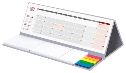 Kalendarz z notesem MAXI miesięczny KB062B szary 2026 WOKÓŁ NAS Wokół Nas