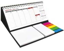 Kalendarz z notesem tygodniowy spiralowany KB044B czarny 2026 WOKÓŁ NAS Wokół Nas