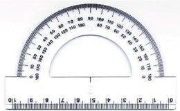 Kątomierz 180 stopni DONAU 10 cm, plastikowy Donau