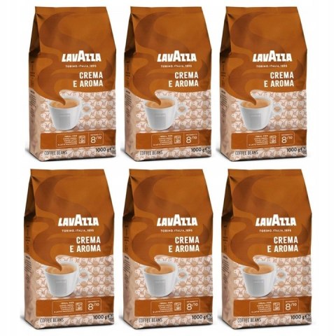 Kawa LAVAZZA CREMA e AROMA 1kg ziarnista (6szt.) Lavazza Kawa LAVAZZA CREMA e AROMA 1kg ziarnista (6szt.) Lavazza