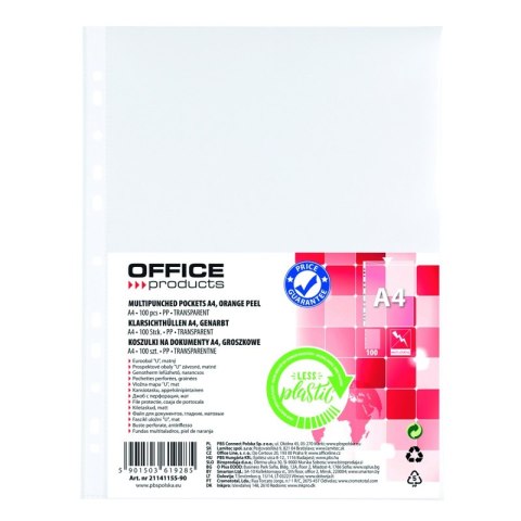 Koszulki na dokumenty A4 PP groszkowe BUDGET 100szt. OFFICE PRODUCTS 21141155-90 Office Products