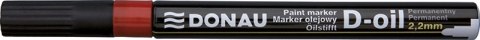 Marker olejowy D-Oil, okrągły, 2,2mm, czerwony, typu DONAU 7368001PL-04 Donau