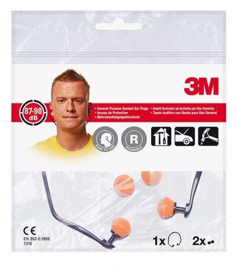 Opaska z zatyczkami do uszu 3M E-A-R_ (1310) 3M Opaska z zatyczkami do uszu 3M E-A-R_ (1310) 3M