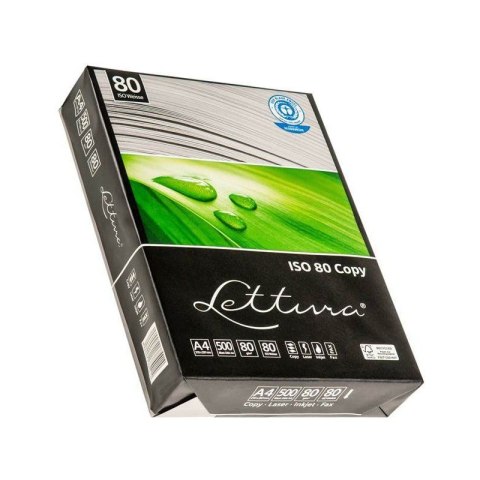 Papier xero A4 LETTURA, 80g, ISO80, ekologiczny, 100% recykling, karton 5 ryz Lettura Papier xero A4 LETTURA, 80g, ISO80, ekologiczny, 100% recykling, karton 5 ryz Lettura