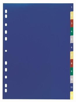 Przekładki PP A4, kolorowe indeksy, 1-12 Pięciokolorowy 675027 DURABLE Durable