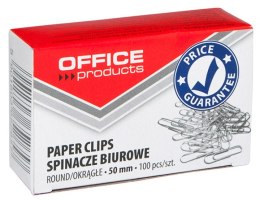 Spinacze okrągłe , 50mm, 100szt., srebrne, typu OFFICE PRODUCTS 18085015-05 Office Product
