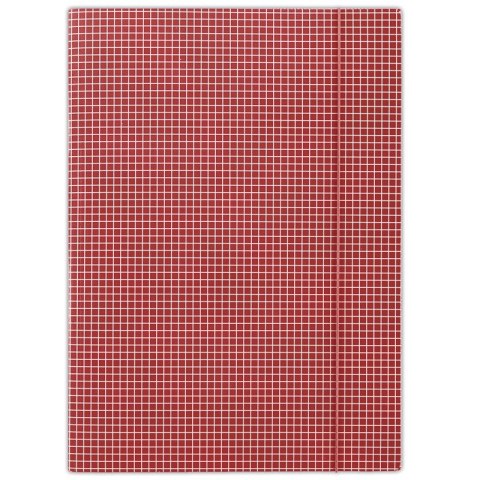 Teczka z gumką w kratę czerw. FEP04 Donau