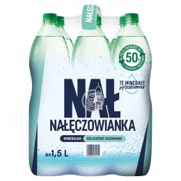 Woda NAŁĘCZOWIANKA gazowana 1.0L butelka PET zgrzewka 6 szt. Nałęczowianka