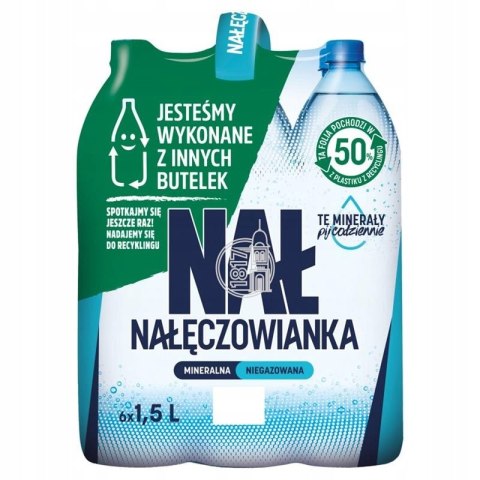 Woda NAŁĘCZOWIANKA niegazowana 1.0L butelka PET zgrzewka 6 szt. Nałęczowianka