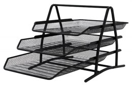 Zestaw 3 szuflad matal siatka czarny KF00823 Q-CONNECT 278X275X350 Q-Conect