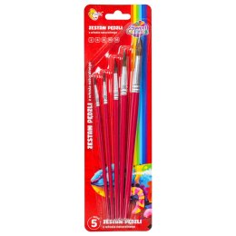 Zestaw pędzli 5 sztuk z włosia naturalnego nr: 2,4,8,10,16 Sweet Colours 60751 OTOCKI Otocki