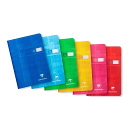 Zeszyt A5 16 kartek, w kratkę, papier 90g, mix kolorów CLAIREFONTAINE 63522AMXC Clairefontaine
