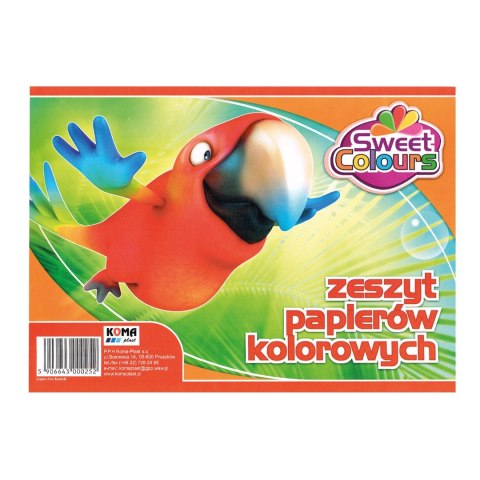 Zeszyt papierów kolorowych A5 8 kaertek Sweet Colours 00252 KOMA-PLAST Koma-Plast