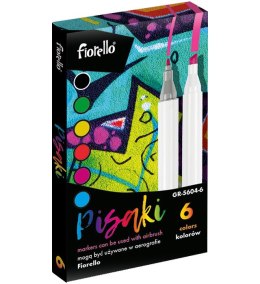 Airbrush markery wymienne 6 kolorów Fiorello GR-5604-6 170-2789 Fiorello