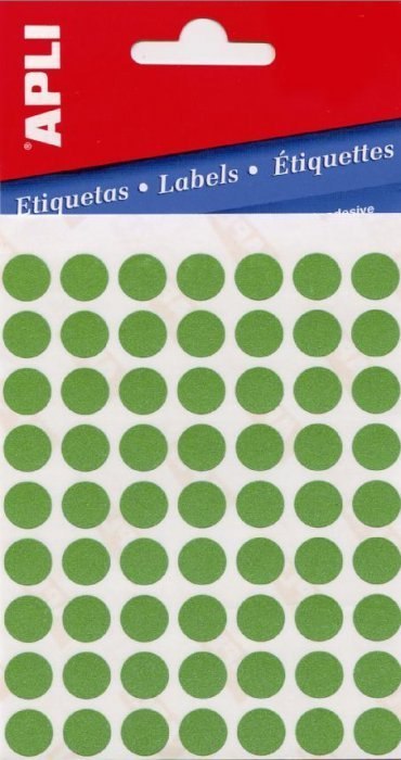 Etykieta Q8mm AP2047 zielona APLI Apli