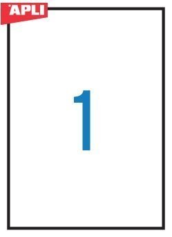 Etykiety 02878 210*297 żółte fluor APLI (20) Apli