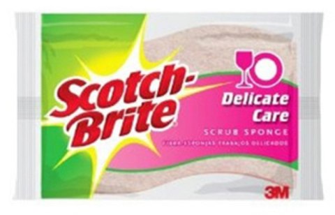 Gąbka do zmywania SCOTCH BRITE, celulozowa, do szkła i porcelany, różowa Scotch Brite 3M