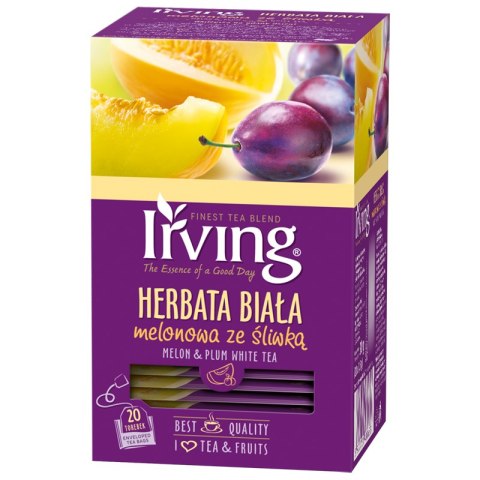 Herbata IRVING melon ze śliwką 20t biała Irving